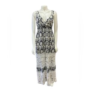 Sunday In Brooklyn Anthropologie Dress Lacey Maxi Tank Blue/White Size Small EUC